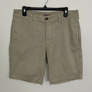 Tailor Vintage| Mens Khaki Greenwich 9" Slimfit Comfort Waist, size 32
